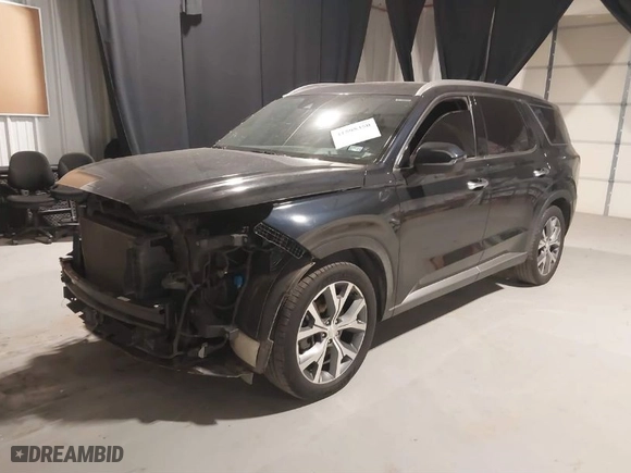 2020 Hyundai Palisade SEL with VIN KM8R34HE0LU152052, listed as a IAAI auction lot 41595350 with 91,380 mi miles. Bid and sale history available at carsss.com. Image 2.