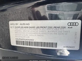2018 Audi A5 Coupe Premium Plus with VIN WAUPNAF50JA002963, listed as a IAAI auction lot 42033812 with 173,092 mi miles. Bid and sale history available at carsss.com. Image 8.