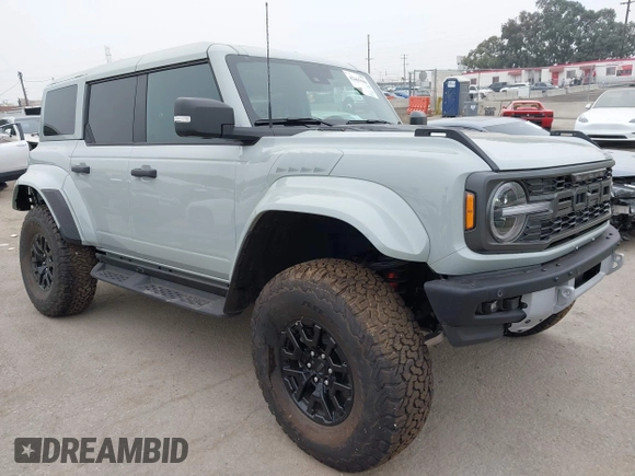 2024 Ford Bronco Raptor with VIN 1FMEE0RRXRLB33753, listed as a IAAI auction lot 42465984 with 1,702 mi miles and . Bid and sale history available at DreamBid. Image 1.