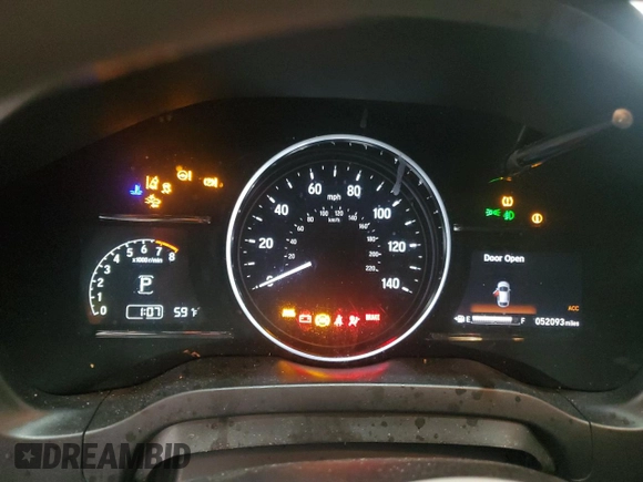 2020 Honda HR-V EX with VIN 3CZRU6H56LM727184, listed as a Copart auction lot 48011535 with 52,093 mi miles and Salvage Title. Bid and sale history available at carsss.com. Image 9.