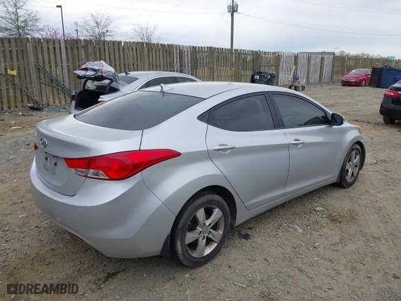 2013 Hyundai Elantra GLS with VIN 5NPDH4AE8DH287737, listed as a IAAI auction lot 41971804 with 217,565 mi miles. Bid and sale history available at carsss.com. Image 4.