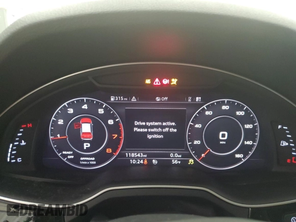 2019 Audi Q7 Premium Plus with VIN WA1LAAF77KD006744, listed as a Copart auction lot 57523385 with 118,543 mi miles and Salvage title. Bid and sale history available at DreamBid. Image 9.