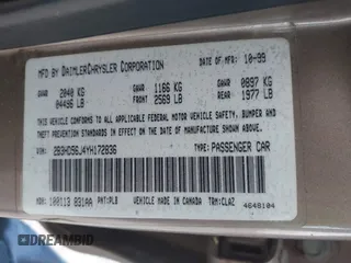 2000 Dodge Intrepid ES z VIN 2B3HD56J4YH172836, wystawiony jako IAAI lot #41880642 z przebiegiem Nie podano mil oraz . Historia ofert i sprzedaży dostępna na DreamBid. Obrazek 9.