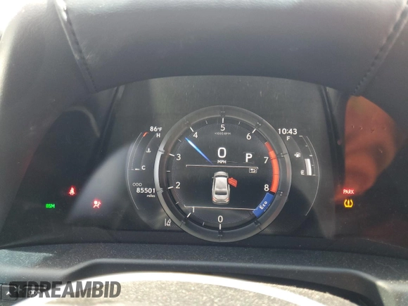 2020 Lexus ES 350 F Sport with VIN 58AGZ1B15LU079327, listed as a Copart auction lot 51901945 with 85,505 mi miles and Non repairable. Bid and sale history available at DreamBid. Image 9.