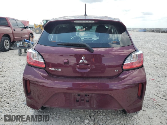 2023 Mitsubishi Mirage Black Edition with VIN ML32AWHJ7PH007192, listed as a Copart auction lot 54978395 with 25,065 mi miles and Clean title. Bid and sale history available at DreamBid. Image 6.