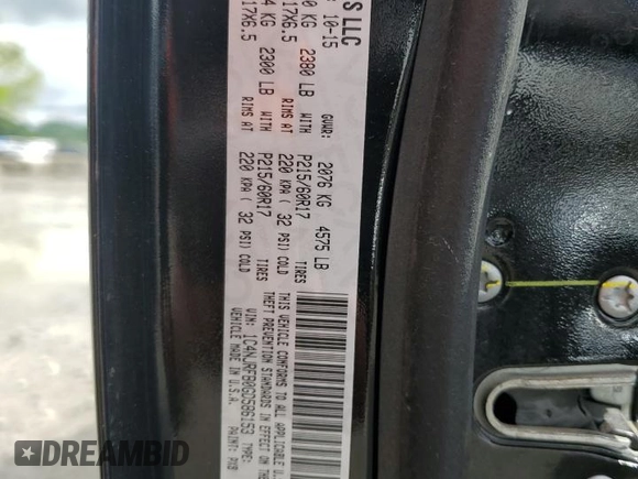 2016 Jeep Patriot Latitude with VIN 1C4NJRFB0GD586153, listed as a Copart auction lot 56490735 with 133,543 mi miles and Salvage title. Bid and sale history available at DreamBid. Image 13.