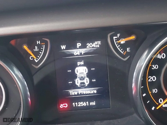 2019 Jeep Wrangler Unlimited Sport with VIN 1C4HJXDG7KW528649, listed as a IAAI auction lot 41029000 with 112,561 mi miles. Bid and sale history available at carsss.com. Image 7.