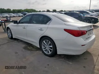 2014 Infiniti Q50 Premium with VIN JN1BV7AP6EM676258, listed as a Copart auction lot 63979615 with 191,948 mi miles and Salvage title. Bid and sale history available at DreamBid. Image 2.