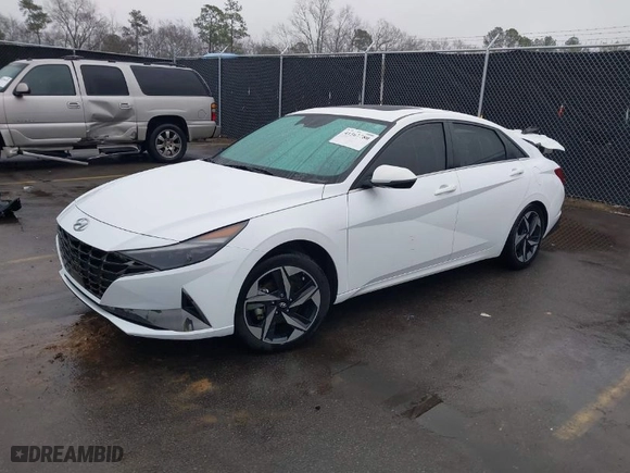 2023 Hyundai Elantra Hybrid Limited with VIN KMHLN4AJ5PU051005, listed as a IAAI auction lot 41567780 with 39,524 mi miles. Bid and sale history available at carsss.com. Image 2.