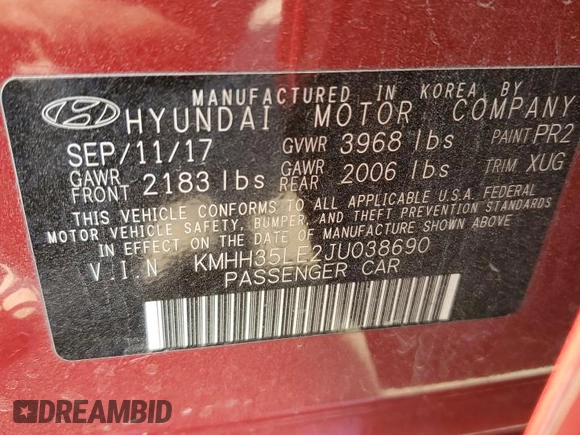2018 Hyundai Elantra GT with VIN KMHH35LE2JU038690, listed as a Copart auction lot 70252784 with 41,710 mi miles and Salvage Title. Bid and sale history available at carsss.com. Image 14.