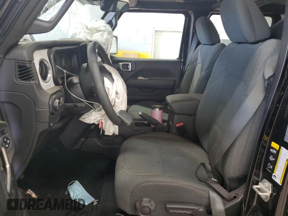 2024 Jeep Wrangler Sahara with VIN 1C4RJXP67RW292134, listed as a Copart auction lot 60993555 with 10,038 mi miles and Salvage title. Bid and sale history available at DreamBid. Image 7.