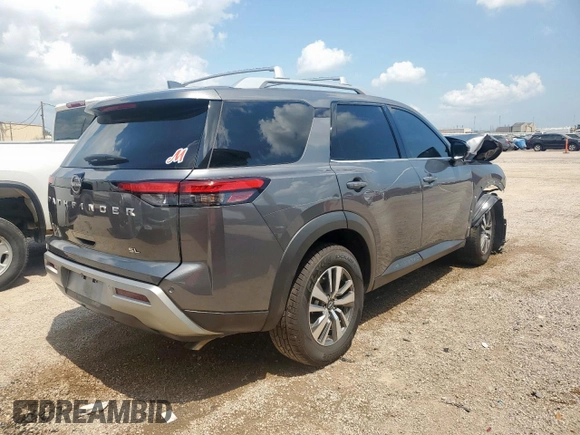 2023 Nissan Pathfinder SL with VIN 5N1DR3CA4PC209839, listed as a Copart auction lot 57516185 with 48,743 mi miles and Clean title. Bid and sale history available at DreamBid. Image 3.