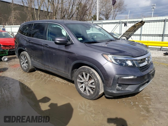 2019 Honda Pilot EX-L z VIN 5FNYF6H56KB067758, wystawiony jako Copart lot #45884515 z przebiegiem 104 662 mil mil oraz Szkoda całkowita • Salvage title. Historia ofert i sprzedaży dostępna na DreamBid. Obrazek 4.