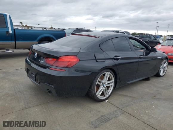 2016 BMW 6 Series 640i with VIN WBA6D0C56GG432774, listed as a Copart auction lot 73964134 with 0 mi miles and Salvage Title. Bid and sale history available at carsss.com. Image 3.