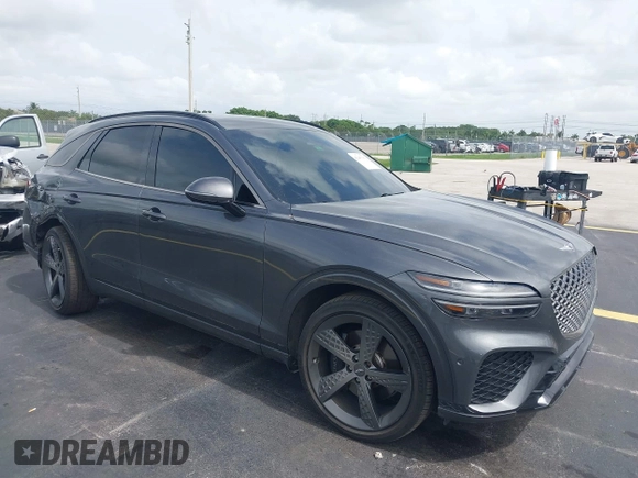 2023 Genesis GV70 2.5T with VIN KMUMADTBXPU094777, listed as a IAAI auction lot 42447363 with 31,683 mi miles and . Bid and sale history available at DreamBid. Image 1.