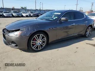 2016 Maserati Ghibli S Q4 with VIN ZAM57RTA8G1173582, listed as a Copart auction lot 48792615 with 0 mi miles and Salvage Title. Bid and sale history available at carsss.com. Image 1.
