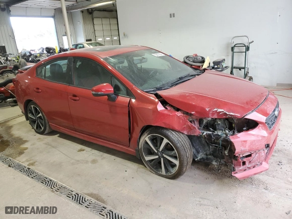 2020 Subaru Impreza Sport with VIN 4S3GKAM64L3606661, listed as a Copart auction lot 75807884 with 43,539 mi miles and Salvage Title. Bid and sale history available at carsss.com. Image 4.