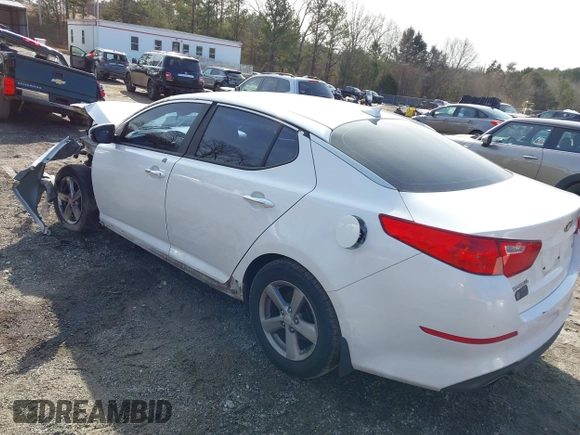 2015 Kia Optima LX with VIN 5XXGM4A75FG386704, listed as a IAAI auction lot 41344996 with 266,993 mi miles and . Bid and sale history available at DreamBid. Image 3.