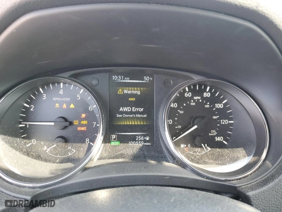 2017 Nissan Rogue S with VIN 5N1AT2MV3HC754058, listed as a Copart auction lot 52511645 with 100,559 mi miles and Salvage Title. Bid and sale history available at carsss.com. Image 9.