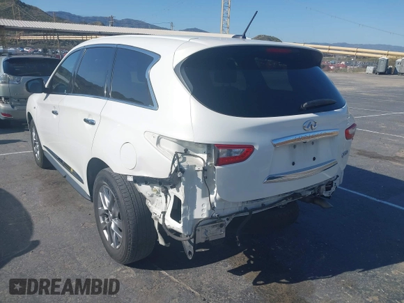 2014 Infiniti QX60 with VIN 5N1AL0MN1EC548883, listed as a IAAI auction lot 41965454 with 119,324 mi miles. Bid and sale history available at carsss.com. Image 3.