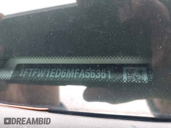 2021 Ford F-150 XL с VIN 1FTFW1ED6MFA56361, выставлен на аукционе IAAI как лот 41580585 с пробегом 20 274 миль миль и . История ставок и продаж доступна на DreamBid. Изображение 9.
