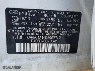 2013 Hyundai Sonata Hybrid Limited w/Panoramic Sunroof Pkg with VIN KMHEC4A40DA067747, listed as a Copart auction lot 79528894 with 118,164 mi miles and Clean Title. Bid and sale history available at carsss.com. Image 13.