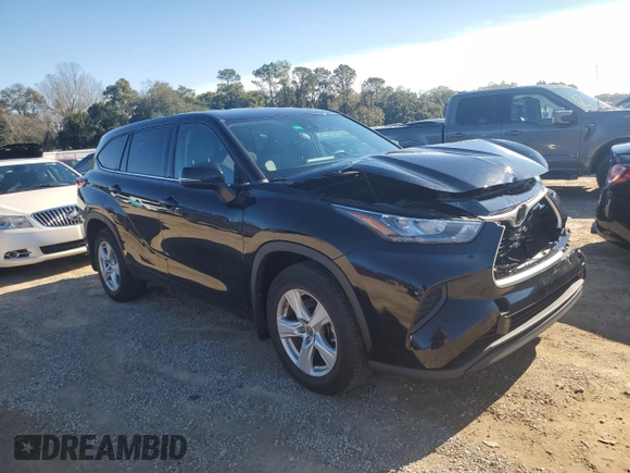2020 Toyota Highlander L with VIN 5TDCZRBH7LS519221, listed as a Copart auction lot 41575805 with 51,289 mi miles and Salvage title. Bid and sale history available at DreamBid. Image 4.