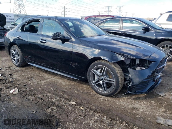 2024 Mercedes-Benz C 300 with VIN W1KAF4HB8RR156396, listed as a Copart auction lot 48219474 with 2,573 mi miles and Salvage Title. Bid and sale history available at DreamBid. Image 4.