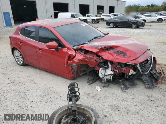 2015 Mazda 3 S Grand Touring with VIN JM1BM1M32F1274293, listed as a Copart auction lot 49552605 with Not provided miles and Salvage title. Bid and sale history available at DreamBid. Image 4.