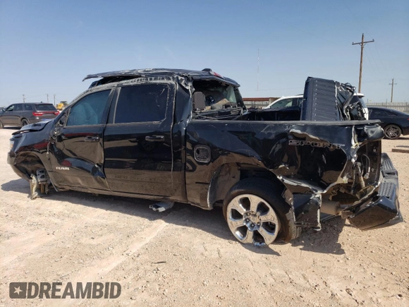 2022 Ram 1500 Lone Star with VIN 1C6RREFM3NN446083, listed as a Copart auction lot 63401294 with 41,239 mi miles and Non repairable. Bid and sale history available at DreamBid. Image 2.