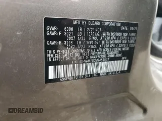 2021 Subaru Ascent Premium z VIN 4S4WMAED2M3456517, wystawiony jako Copart lot #57363925 z przebiegiem 49 833 mil mil oraz Szkoda całkowita • Salvage title. Historia ofert i sprzedaży dostępna na DreamBid. Obrazek 14.