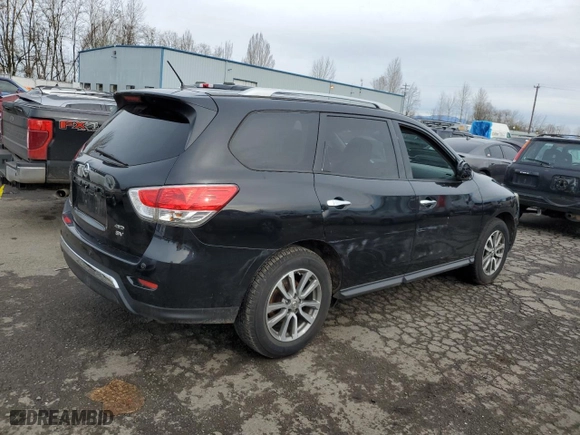 2015 Nissan Pathfinder S with VIN 5N1AR2MM8FC656503, listed as a Copart auction lot 46311115 with 118,320 mi miles and Salvage Title. Bid and sale history available at carsss.com. Image 3.