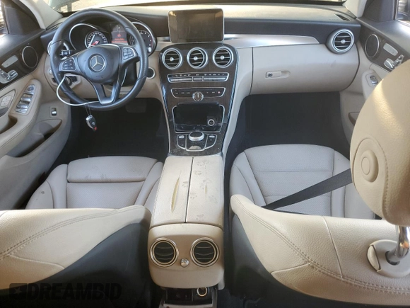 2018 Mercedes-Benz C 300 with VIN 55SWF4JB9JU260222, listed as a Copart auction lot 65423155 with 106,869 mi miles and Salvage title. Bid and sale history available at DreamBid. Image 8.