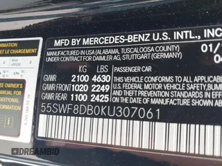 2019 Mercedes-Benz C 300 z VIN 55SWF8DB0KU307061, wystawiony jako IAAI lot #42143403 z przebiegiem Nie podano mil oraz . Historia ofert i sprzedaży dostępna na DreamBid. Obrazek 9.