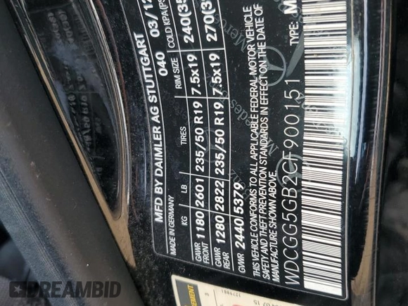 2012 Mercedes-Benz GLK 350 with VIN WDCGG5GB2CF900151, listed as a Copart auction lot 67754694 with Not Provided miles and Salvage Title. Bid and sale history available at DreamBid. Image 14.