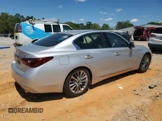 2020 Infiniti Q50 Luxe with VIN JN1EV7AP2LM206478, listed as a Copart auction lot 52790755 with 93,569 mi miles and Salvage title. Bid and sale history available at DreamBid. Image 3.