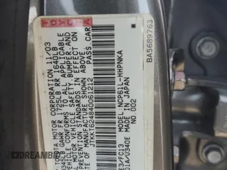 2004 Scion xA with VIN JTKKT624840061212, listed as a Copart auction lot 56391555 with 152,361 mi miles and Salvage Title. Bid and sale history available at DreamBid. Image 12.