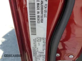 2021 Jeep Compass Altitude with VIN 3C4NJDBB8MT557658, listed as a Copart auction lot 55430545 with 53,691 mi miles and Salvage title. Bid and sale history available at DreamBid. Image 14.