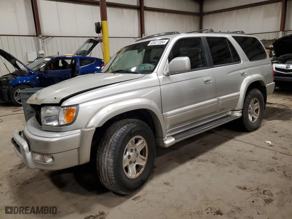 2000 Toyota 4Runner Limited with VIN JT3HN87R5Y0297385, listed as a Copart auction lot 83427354 with 0 mi miles and Salvage Title. Bid and sale history available at carsss.com. Image 1.
