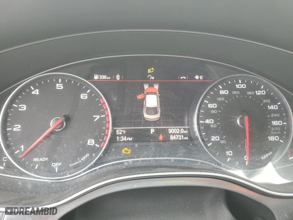 2017 Audi A7 Premium Plus with VIN WAUW2AFC9HN091504, listed as a Copart auction lot 88966485 with 84,731 mi miles and Salvage Title. Bid and sale history available at carsss.com. Image 9.