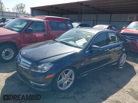 2012 Mercedes-Benz C-Class C 250 Sport with VIN WDDGF4HB1CR216228, listed as a IAAI auction lot 41865295 with 153,361 mi miles. Bid and sale history available at carsss.com. Image 12.