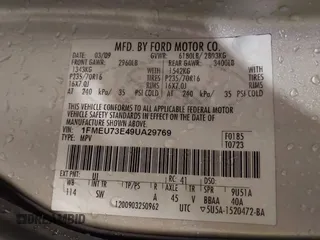 2009 Ford Explorer XLT с VIN 1FMEU73E49UA29769, выставлен на аукционе IAAI как лот 42297415 с пробегом 106 170 миль миль и . История ставок и продаж доступна на DreamBid. Изображение 9.
