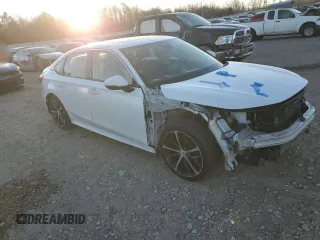 2022 Honda Civic Sedan Touring with VIN 2HGFE1F96NH301464, listed as a Copart auction lot 88975525 with 66,689 mi miles and Salvage Title. Bid and sale history available at carsss.com. Image 4.