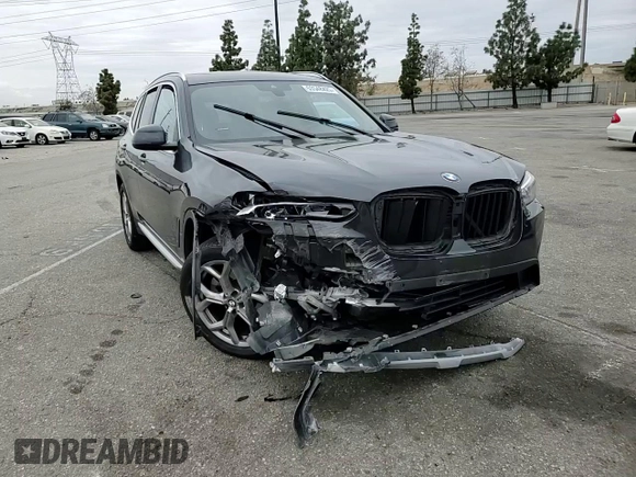 2022 BMW X3 sDrive30i with VIN WBX47DP01NN148035, listed as a Copart auction lot 53548425 with Not Provided miles and Salvage Title. Bid and sale history available at DreamBid. Image 12.