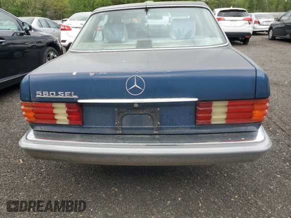 1986 Mercedes-Benz 560 with VIN WDBCA39D7GA260903, listed as a Copart auction lot 54634595 with 187,942 mi miles and Clean Title. Bid and sale history available at DreamBid. Image 6.