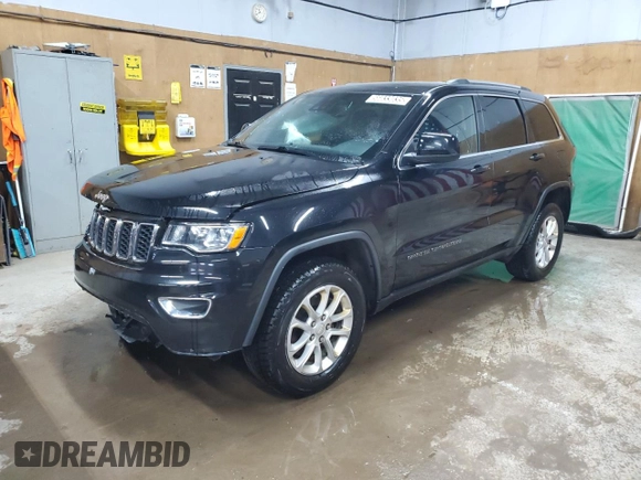 2021 Jeep Grand Cherokee Laredo E with VIN 1C4RJFAG4MC717010, listed as a Copart auction lot 56033035 with 75,054 mi miles and Salvage title. Bid and sale history available at DreamBid. Image 1.