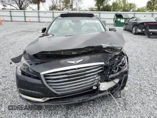 2018 Genesis G80 Ultimate with VIN KMHGN4JF7JU216279, listed as a Copart auction lot 42200505 with 52,514 mi miles and Salvage Title. Bid and sale history available at DreamBid. Image 5.
