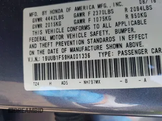 2017 Acura TLX Technology z VIN 19UUB1F59HA001336, wystawiony jako IAAI lot #42045146 z przebiegiem 64 545 mil mil oraz . Historia ofert i sprzedaży dostępna na DreamBid. Obrazek 9.