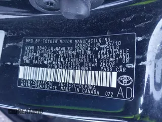 2010 Toyota Corolla with VIN 2T1BU4EE5AC401091, listed as a IAAI auction lot 41589836 with 140,628 mi miles. Bid and sale history available at carsss.com. Image 9.