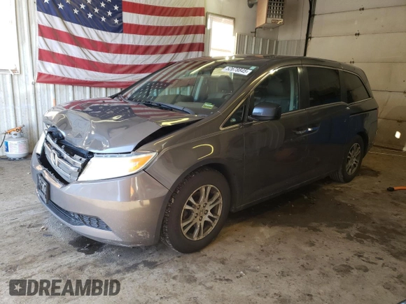2013 Honda Odyssey EX-L with VIN 5FNRL5H65DB038237, listed as a Copart auction lot 52678845 with 173,027 mi miles and Salvage Title. Bid and sale history available at DreamBid. Image 1.
